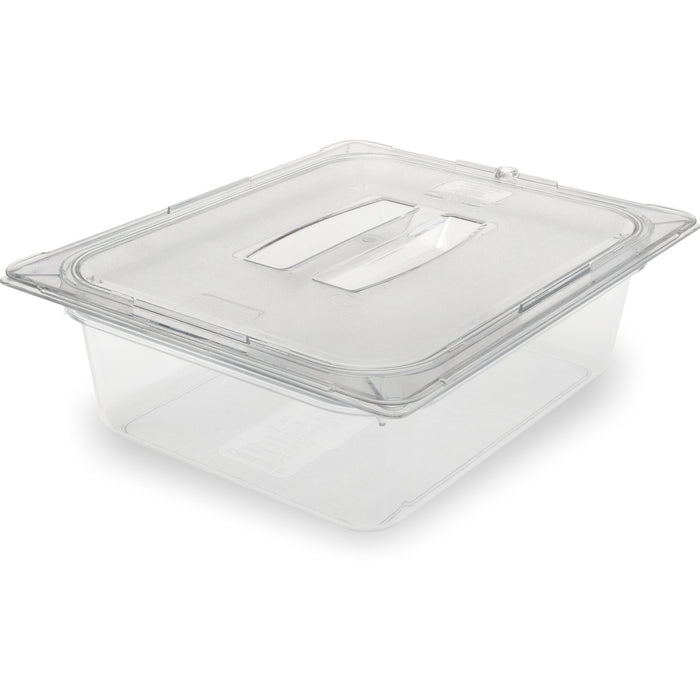 1/2 Size Clear Polycarbonate Food Pan - 4" Deep