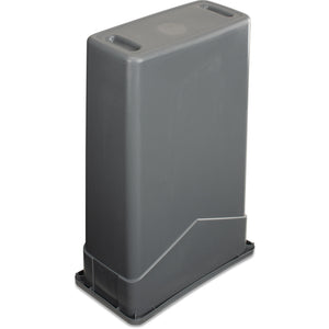 92 Qt. / 23 Gallon Slim Jim Gray Rectangular Trash Can