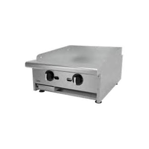 PLANCHA LISA TERMOSTATICA A GAS CON PLACA DE 3/4" RESTAURANT LINE. AETG-24-H