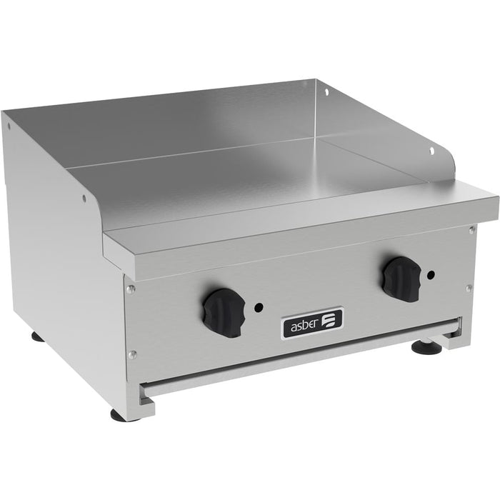 PLANCHA LISA A GAS CON PLACA DE 5/8" SNACK LINE. ASMG-24